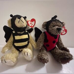 Vintage TY Attic Treasures “Beezee” and “Bugsy” teddy bears - 1993